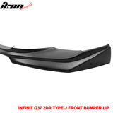 2008-2014 Infiniti G37 Coupe Q60 J Style Unpainted Front Bumper Lip PU