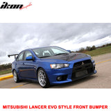 2008-2015 Mitsubishi Lancer EVO Style Front Bumper Cover W/ Fog Lights