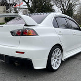 2008-2015 Mitsubishi Lancer EVO Style Unpainted Rear Bumper Aprons PU