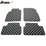2008-2016 Chevy Cruze Floor Mats Carpet Black Gray Plaid Polypropylene