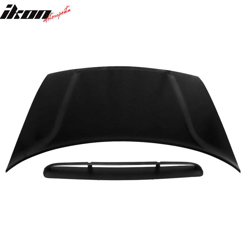 2008-2023 Dodge Challenger Hood Demon Style Aluminum Black Car Hood