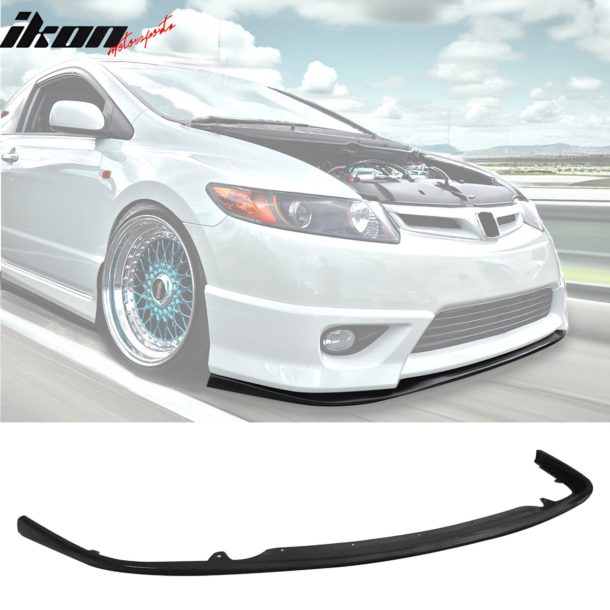 Front Bumper Lip Guard for Honda Civic Coupe 2009-2011 FG1 FG2 CS1 Style PU