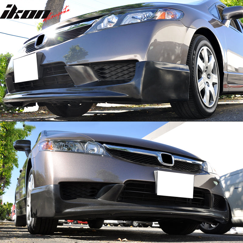 2009-2011 Honda Civic 4Dr Sedan Mugen Front Bumper Lip Spoiler PU