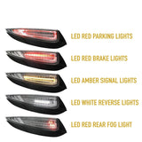 2009-2012 Porsche 911 Carrera 997 LED Light Bar Clear Tail Made By Depo