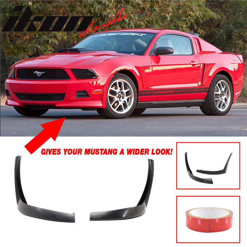 2010-2012 Ford Mustang V6 XE Style Unpainted Front Lip SplitterPU