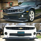2010-2013 Camaro V8 SS Z28 Style Unpainted Black Front Bumper Lip PU