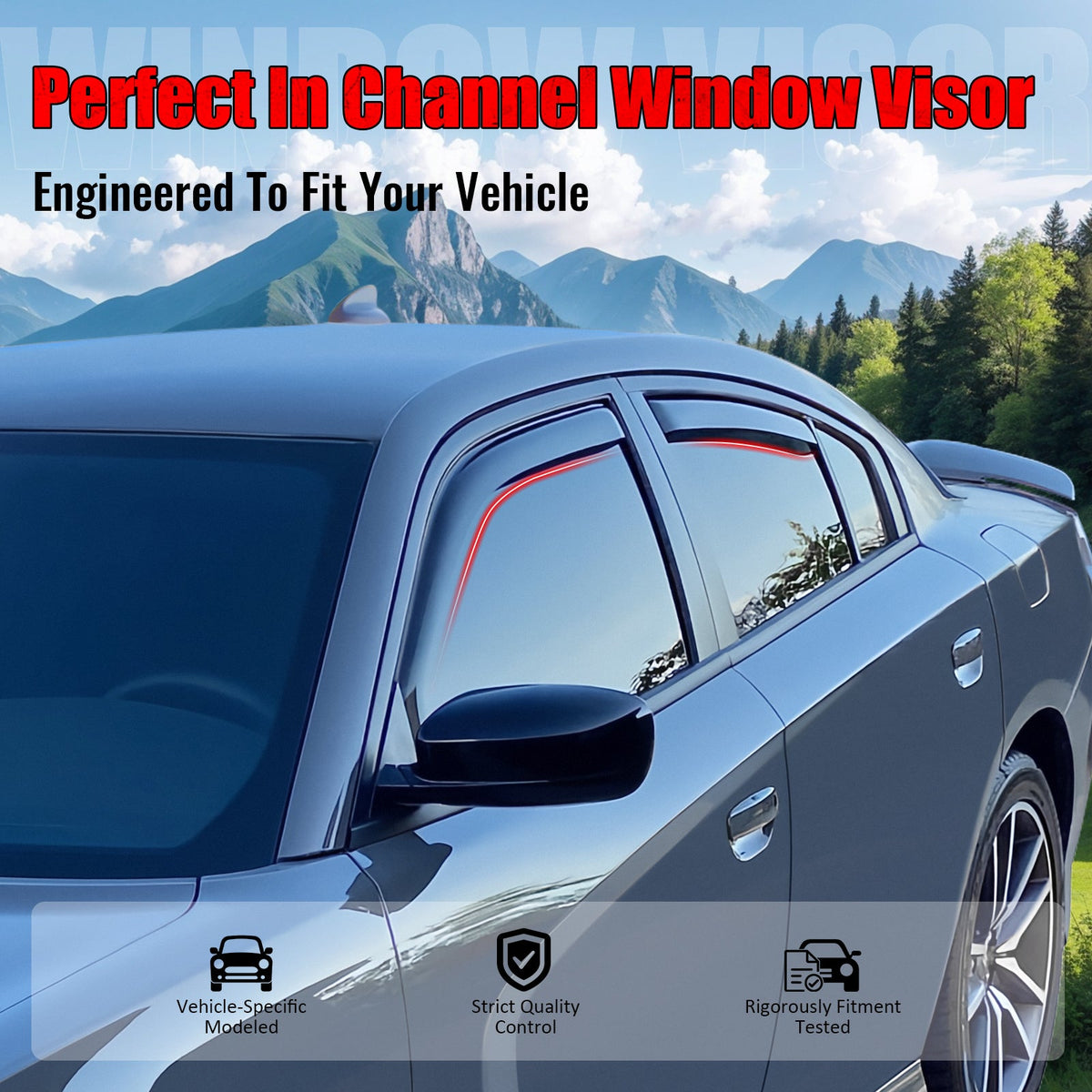 2010-2014 Subaru Outback In-Channel Window Visors Sun Rain Guard 4PC