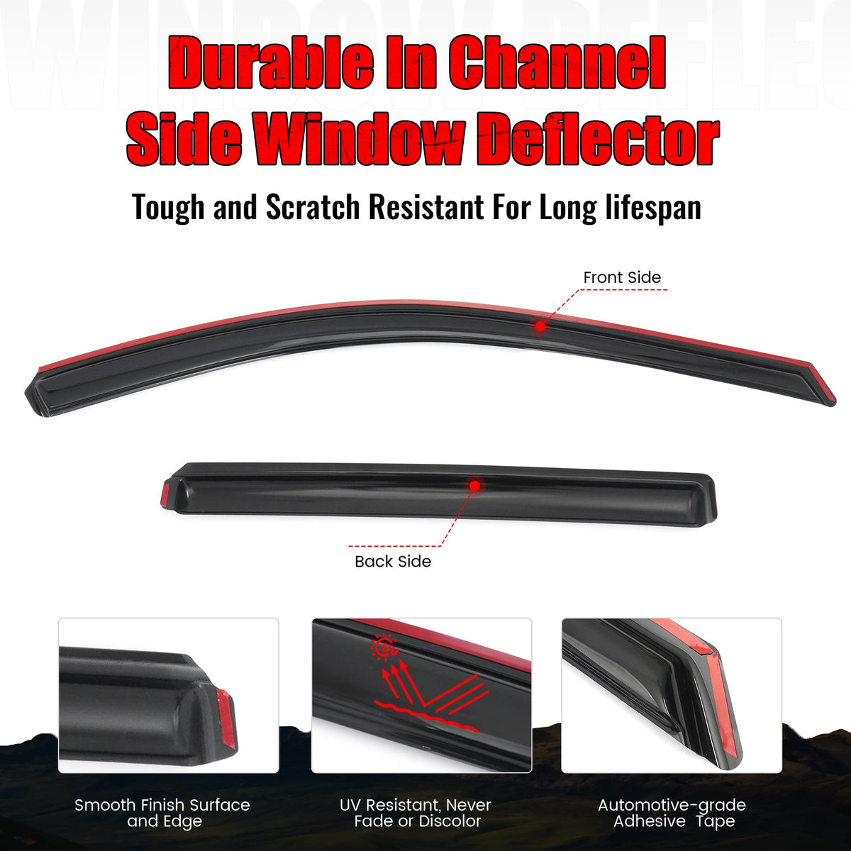 2010-2014 Subaru Outback In-Channel Window Visors Sun Rain Guard 4PC