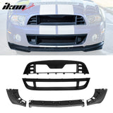 2010-2014 Ford Mustang GT500 Upper Lower Grille + Front Bumper Lip PP