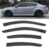 2010-2014 Subaru Legacy Sedan Window Visors Smoke Acrylic Side Door Rain Sun Deflectors Guard 4PCS Set