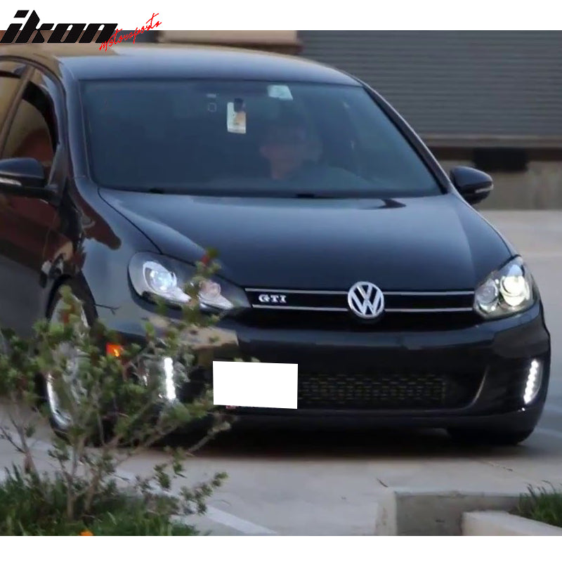 2010-2014 VW Golf MK6 GTI White Daytime Running Light DRL Fog Lights