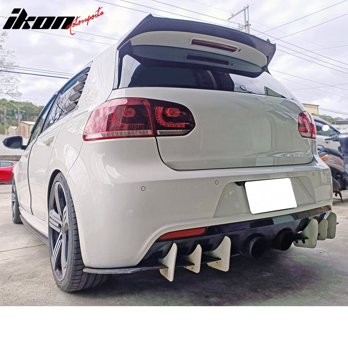 2010-2014 Volkswagen Golf Hatchback OE Style #L041 Black Trunk Spoiler