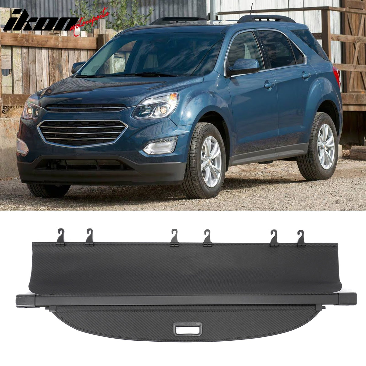 2010-2017 Equinox & Terrain Cargo Cover + Trunk Mat Carbon Fiber Texture