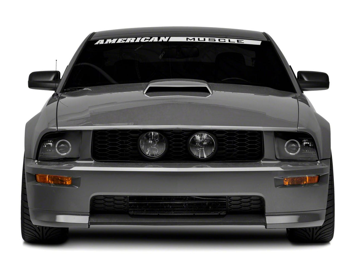 Raxiom 2010 Style Led Halo Headlights; Black Housing; Clear Lens (05-09 Mustang W/ Factory Halogen Headlights, Excluding Gt500)
