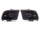 Raxiom 2010 Style Led Halo Headlights; Black Housing; Smoked Lens (05-09 Mustang W/ Factory Halogen Headlights, Excluding Gt500)