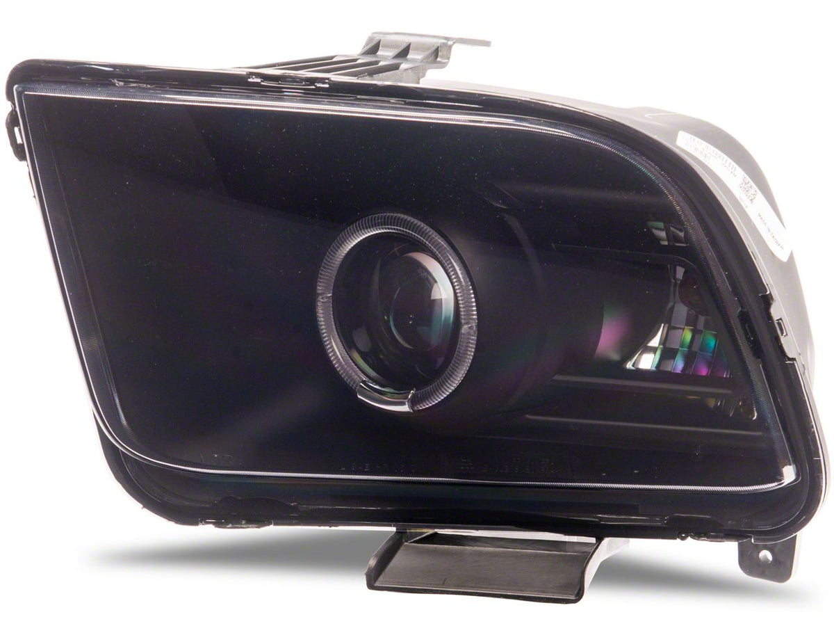 Raxiom 2010 Style Led Halo Headlights; Black Housing; Smoked Lens (05-09 Mustang W/ Factory Halogen Headlights, Excluding Gt500)