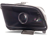 Raxiom 2010 Style Led Halo Headlights; Black Housing; Smoked Lens (05-09 Mustang W/ Factory Halogen Headlights, Excluding Gt500)