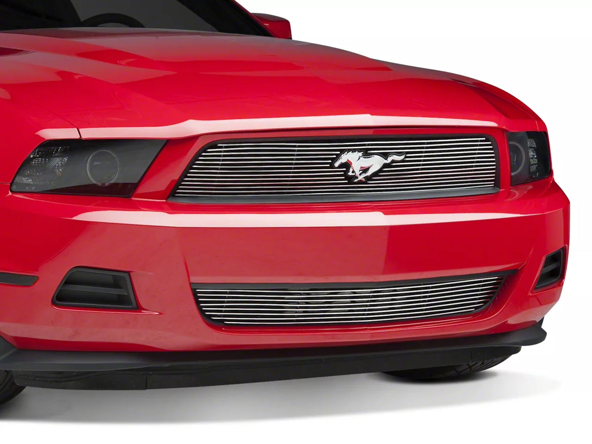 SpeedForm Modern Billet Lower Grille; Polished (10-12 Mustang V6)