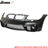 Fits 11-13 E92 E93 LCI 2Dr M4 PP Front Bumper&V2 Front Lip&Foglight