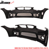 Fits 11-13 E92 E93 LCI 2Dr M4 PP Front Bumper&V2 Front Lip&Foglight