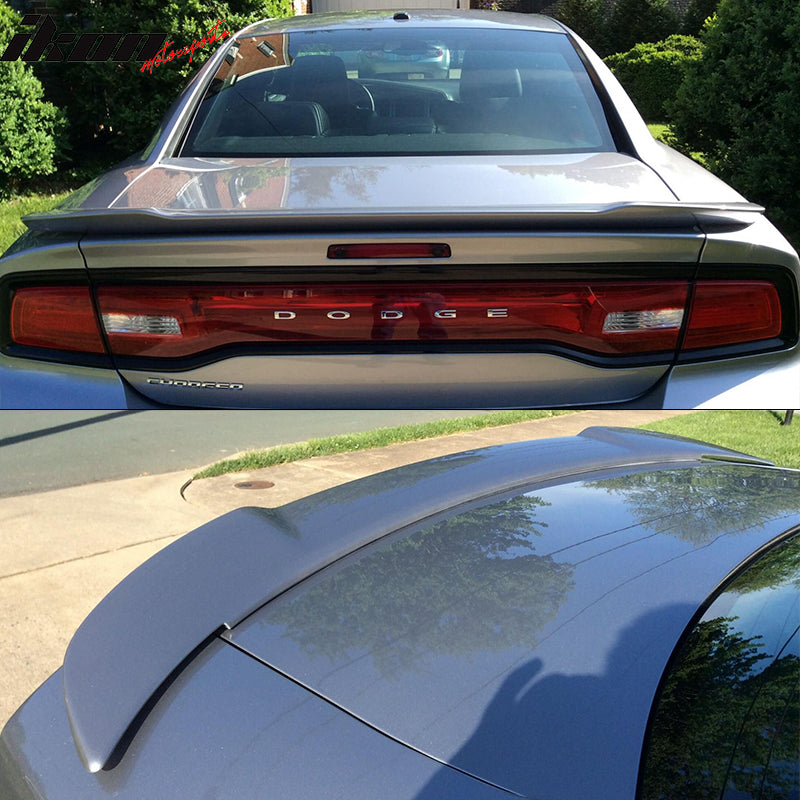 11-14 Dodge Charger SRT8 SRT Hellcat Matte Black Rear Spoiler Wing ABS