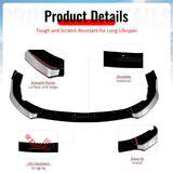 2011-2014 Subaru Impreza WRX STI IKON Gloss Black Front Bumper Lip PP