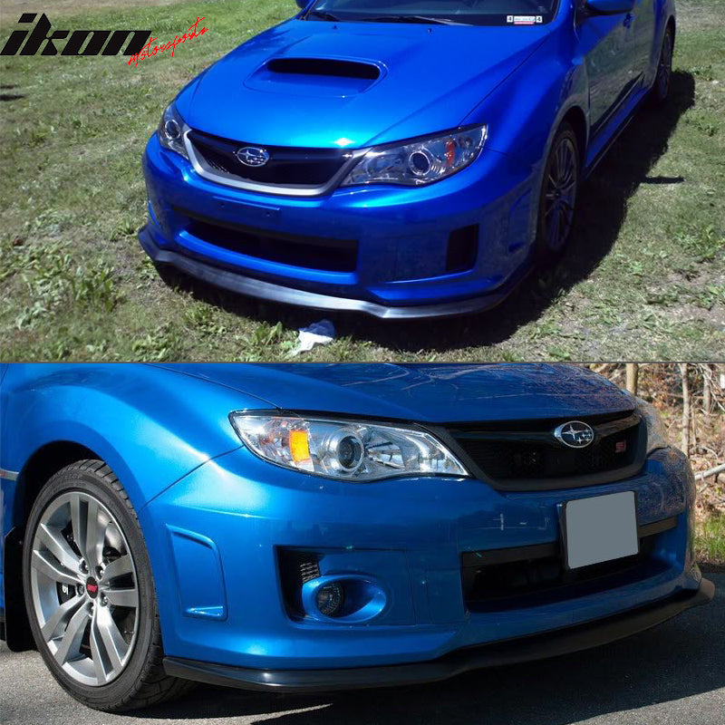 2011-2014 Subaru Impreza WRX STI HD Style Black Front Bumper Lip PU