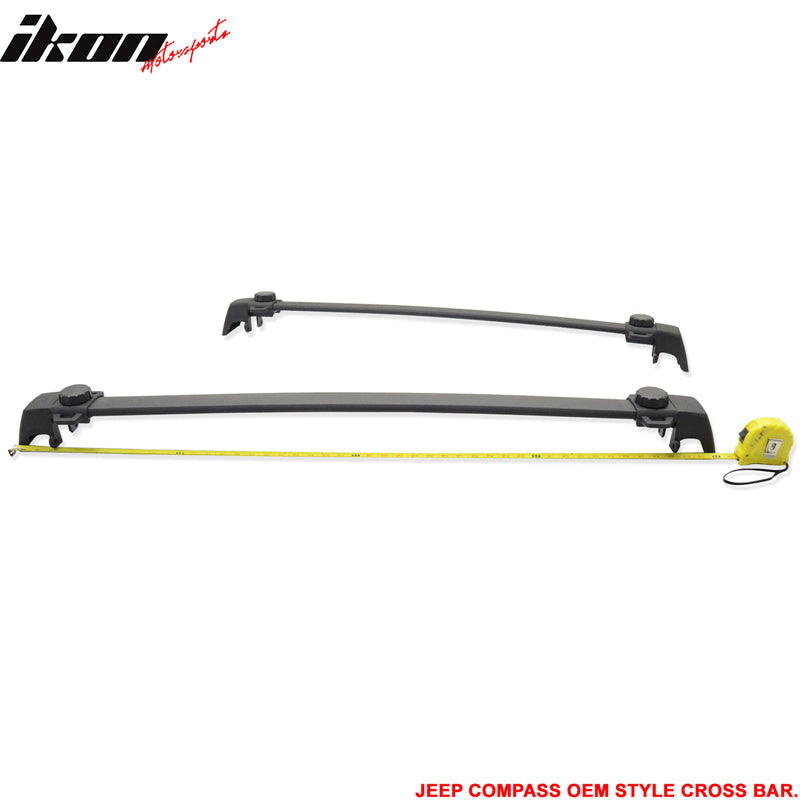 2011-2016 Jeep Compass OE Style Black Roof Rack Cross Bar ABS Aluminum