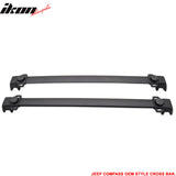 2011-2016 Jeep Compass OE Style Black Roof Rack Cross Bar ABS Aluminum