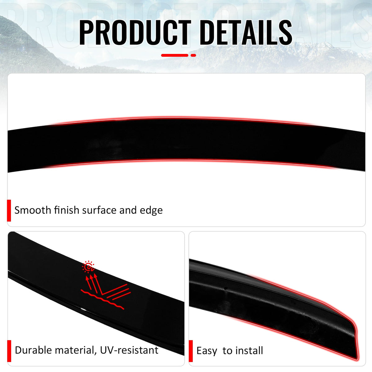 2011-2023 Chrysler 300/300C Gloss Black Rear Trunk Spoiler Wing ABS