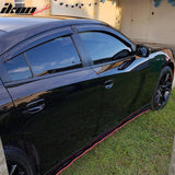 2011-2024 Dodge Charger Slim Smoke Tape On 4PCS Window Visors Acrylic