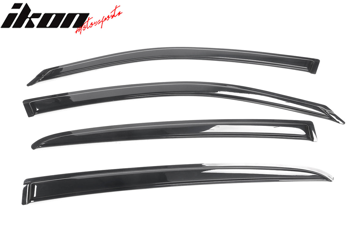 2011-2024 Dodge Charger Slim Smoke Tape On 4PCS Window Visors Acrylic