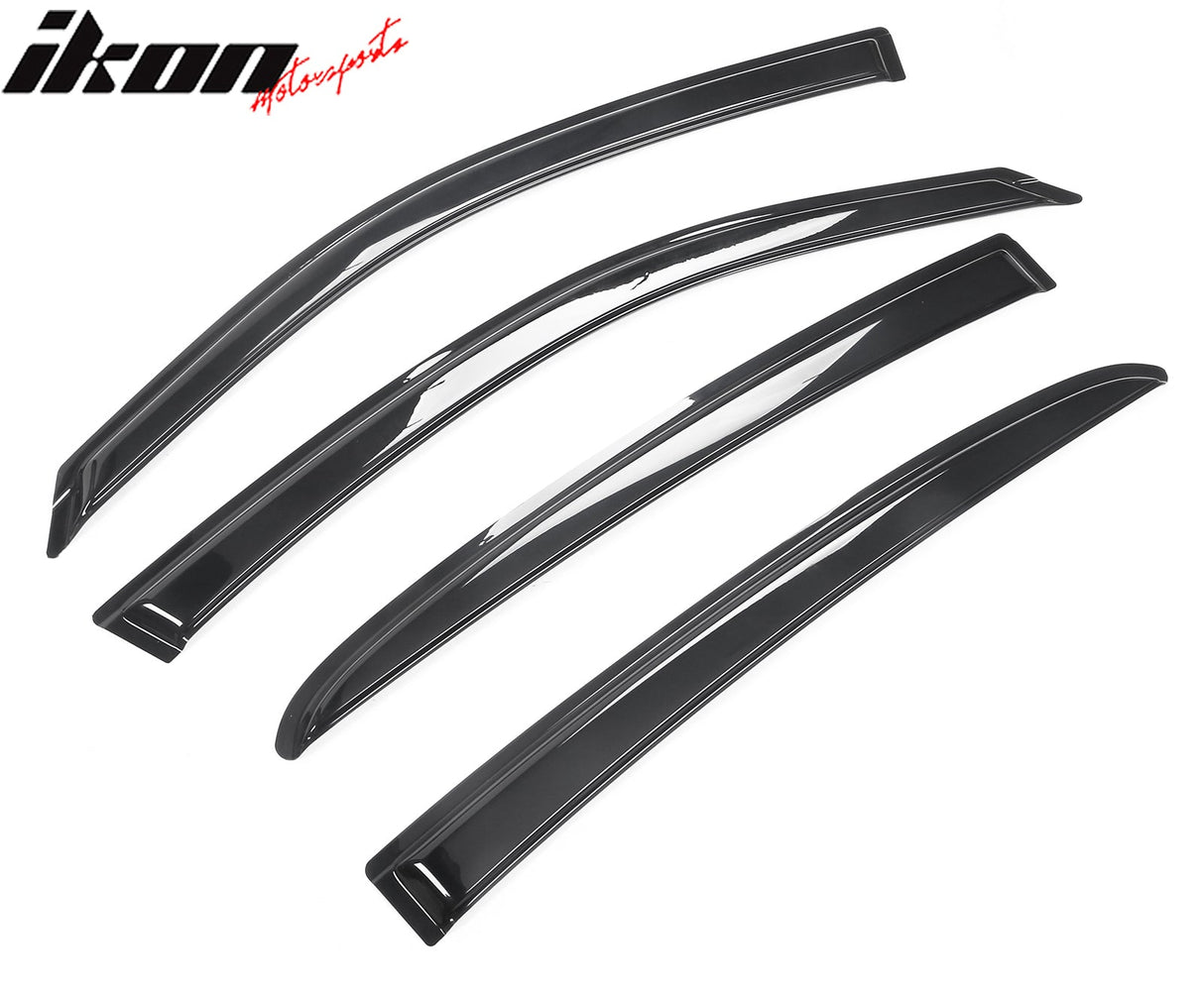 2011-2024 Dodge Charger Slim Smoke Tape On 4PCS Window Visors Acrylic