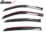 2011-2024 Dodge Charger Slim Smoke Tape On 4PCS Window Visors Acrylic