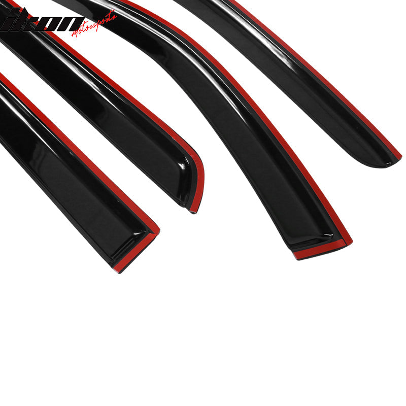 2011-2024 Dodge Durango Slim Style Smoke Tinted Window Visor Acrylic
