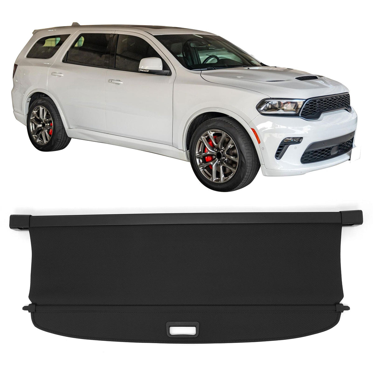 Cargo Cover for Dodge Durango 2011-2026 Carbon Fiber Texture W/3rd Row