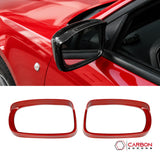 2011–2024 Dodge Charger / Chrysler 300 Carbon Fiber Side Mirror Rain Visor Eyebrow Covers – Real Dry Carbon Fiber (2pcs)