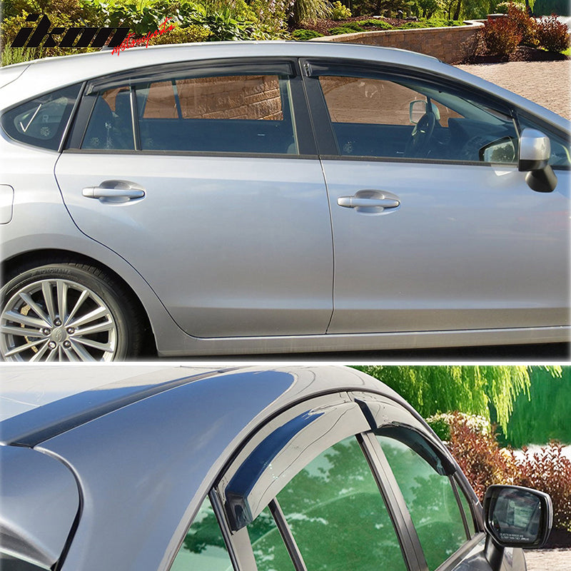 2012-2016 Subaru Impreza 13-17 XV Crosstrek Window Visors Acrylic