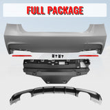 2012-2018 BMW F30 3 Series MP Style Rear Bumper Cover W/Diffuser PP