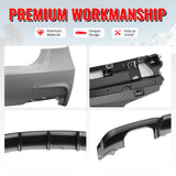 2012-2018 BMW F30 3 Series MP Style Rear Bumper Cover W/Diffuser PP