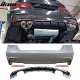 2012-2018 BMW F30 3 Series MP Style Rear Bumper Cover W/Diffuser PP
