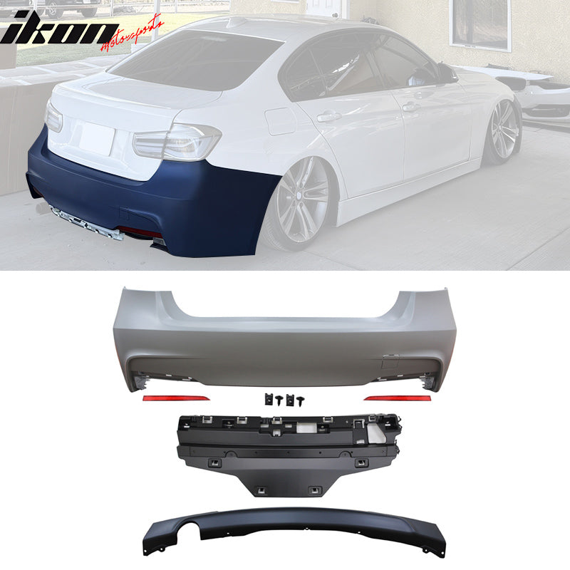 2012-2018 BMW F30 F35 3 Series Sedan Rear Bumper Cover W/Diffuser PP