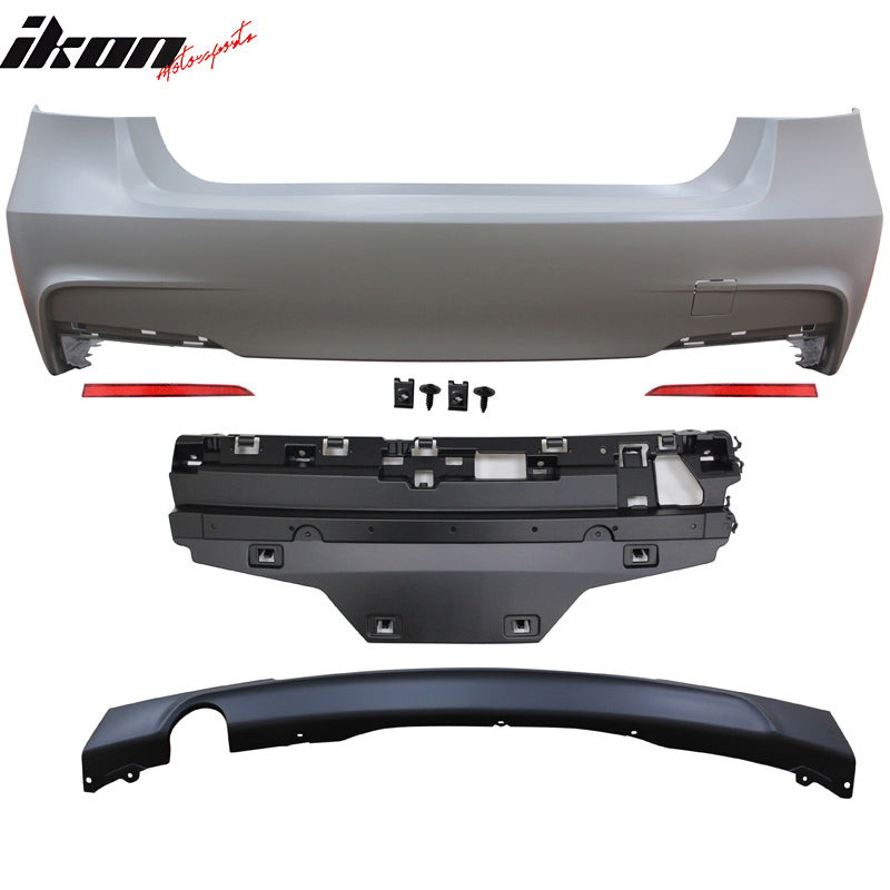 2012-2018 BMW F30 F35 3 Series Sedan Rear Bumper Cover W/Diffuser PP