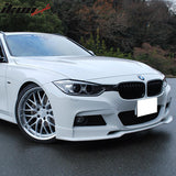 2012-2018 BMW F30 M Sport E Style Unpainted Black Front Bumper Lip PU
