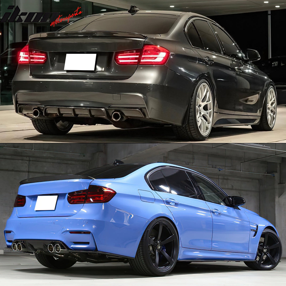 2012-2018 BMW F30 3 Series F80 M3 3D Style Black Trunk Spoiler kit
