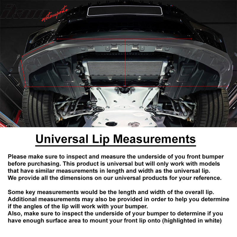 2012-2018 Hyundai Veloster CS Style Add On Front Bumper Lip Spoiler PU