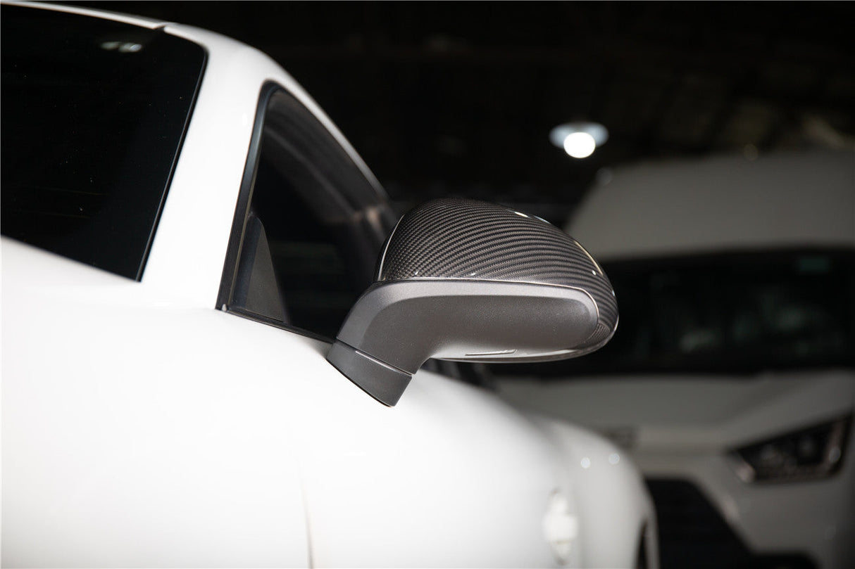 2012-2019 Porsche 911 991.1 991.2 Carrera 981 OEM Style Dry Carbon Fiber Mirror Housing Replacement | Fits Carrera S, Carrera 4, Cabriolet, Targa 4, And Cayman, Boxster LHD