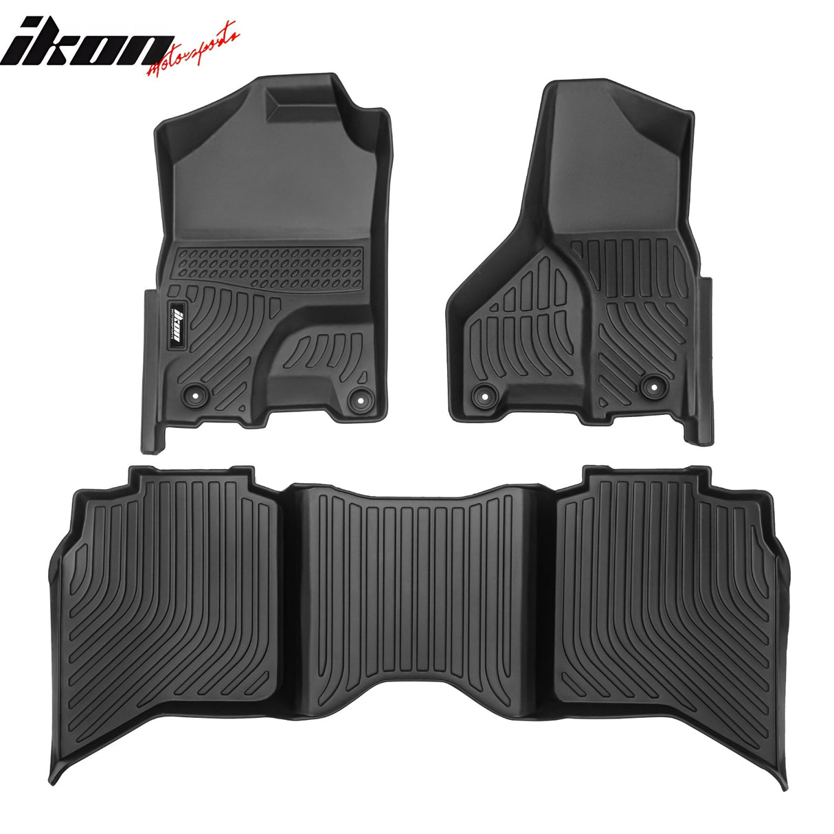 2012-2024 Ram 1500/2500/3500 Crew Cab 3D Floor Mats Carpets Liner TPE