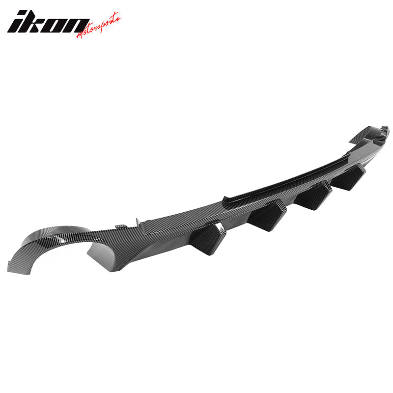 2013-2014 Ford Mustang V6 GT Carbon Fiber Print Rear Bumper Lip V2 PP
