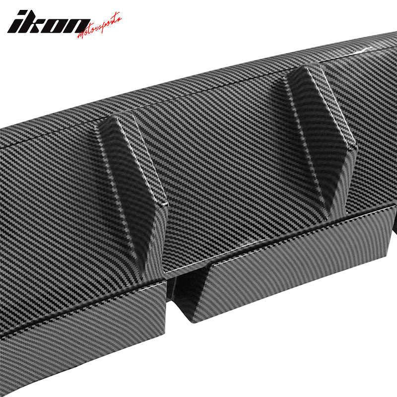2013-2014 Ford Mustang V6 GT Carbon Fiber Print Rear Bumper Lip V2 PP